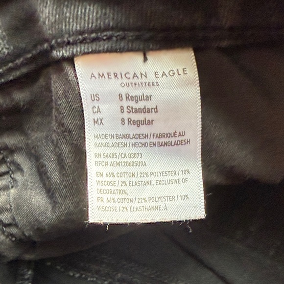 American Eagle Next Level Stretch Black Jegging Jeans Size 8 - Picture 3 of 6
